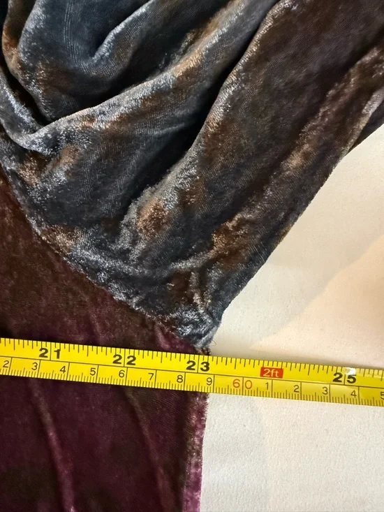 Johnny Was OMbré Cheetah Vělvet Oversized Shirt size M - Picture 9 of 11